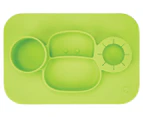 InterDesign IDJR Monkey Non-Slip Silicone Suction Divided Placemat Plate - Lime