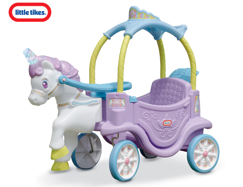 Little Tikes Indoor/Outdoor Magical Unicorn Carriage Toddler Children Ride On Toy Car 18m+