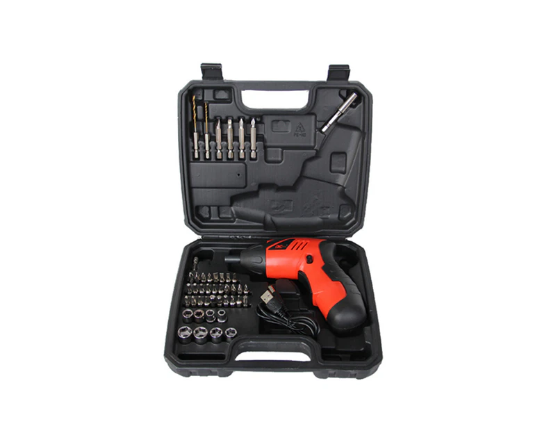 WJS Rechargeable Cordless Screwdriver with Circuit Sensor Technology and 45 Piece Bit Kit