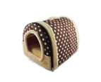 WJS Foldable Cat Bed Cave|Non-Slip PetRabbit House with Detachable Cushion - 3#