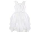Designer Kidz - Ella Lace Baby/Girls S/S Tutu Dress - Ivory