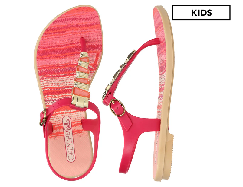 Grendha Girls' Jewel III Sandal - Pink