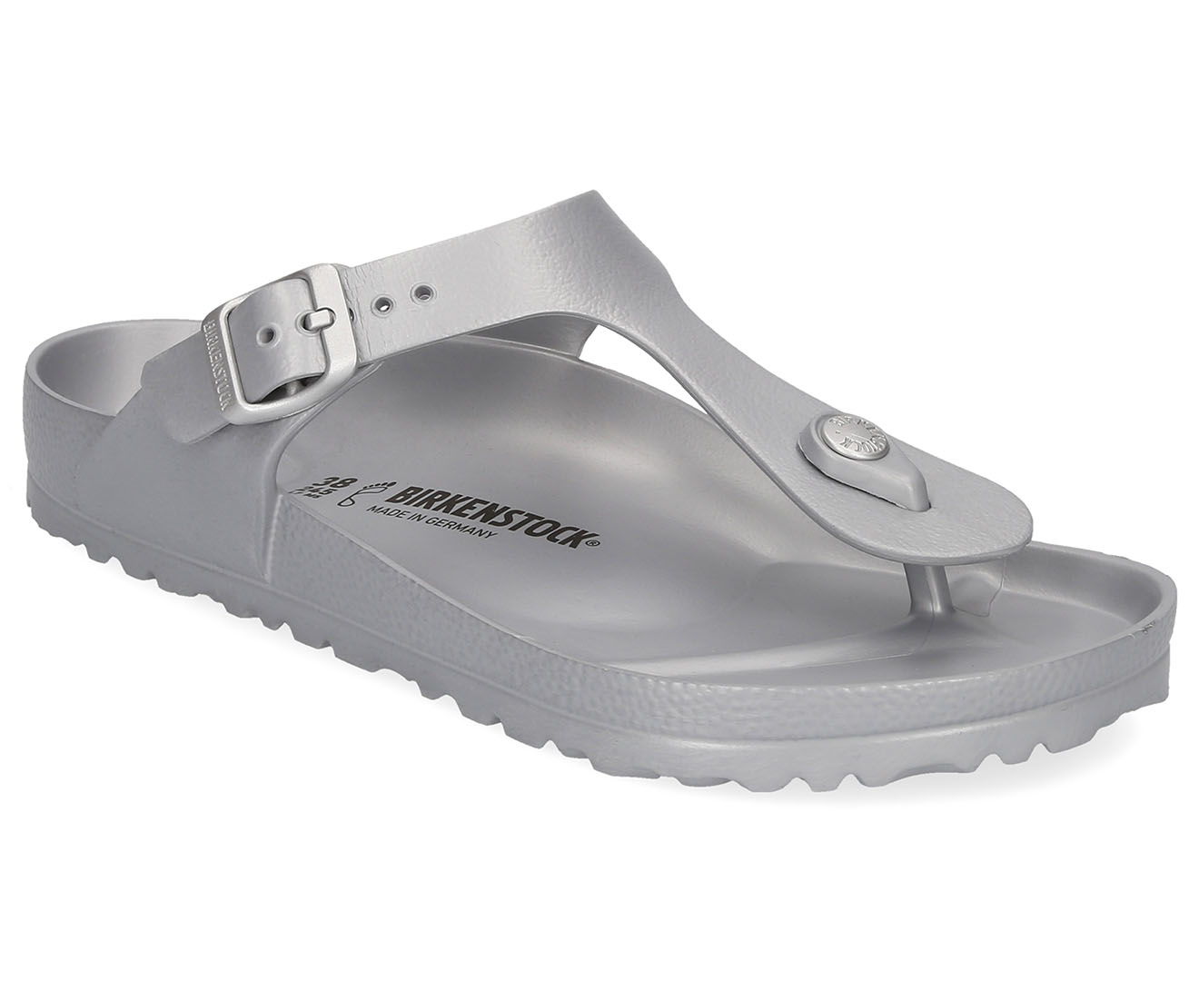 Birkenstock Gizeh EVA Regular Fit Sandal - Metallic Silver | Catch.co.nz