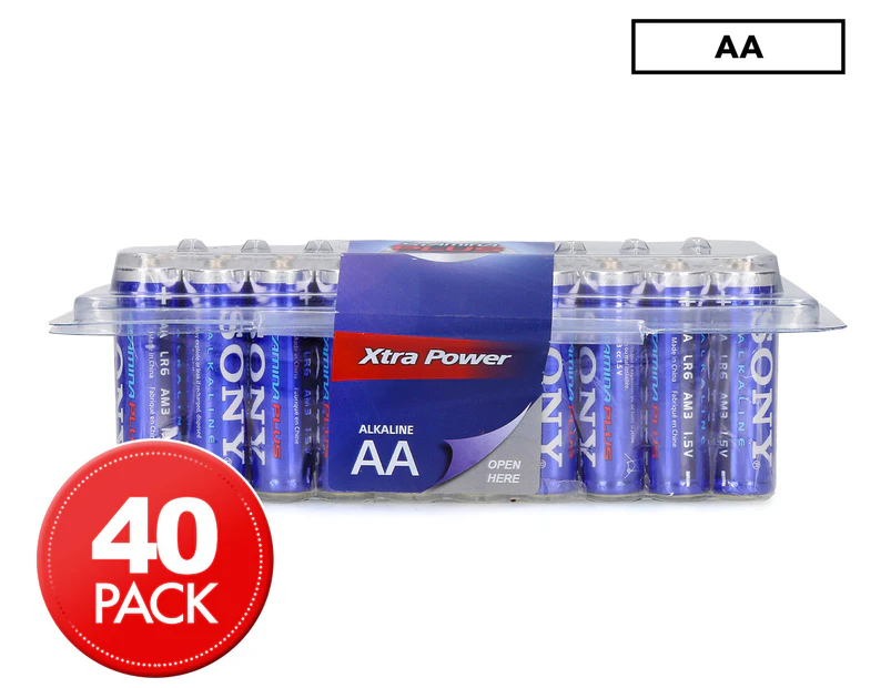 Sony Stamina Plus AA Batteries 40-Pack