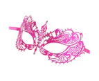 FESTNIGHT Rose Laser Cut Metal Half Mask with Rhinestones Masquerade Ball Halloween Mask Fancy Gift