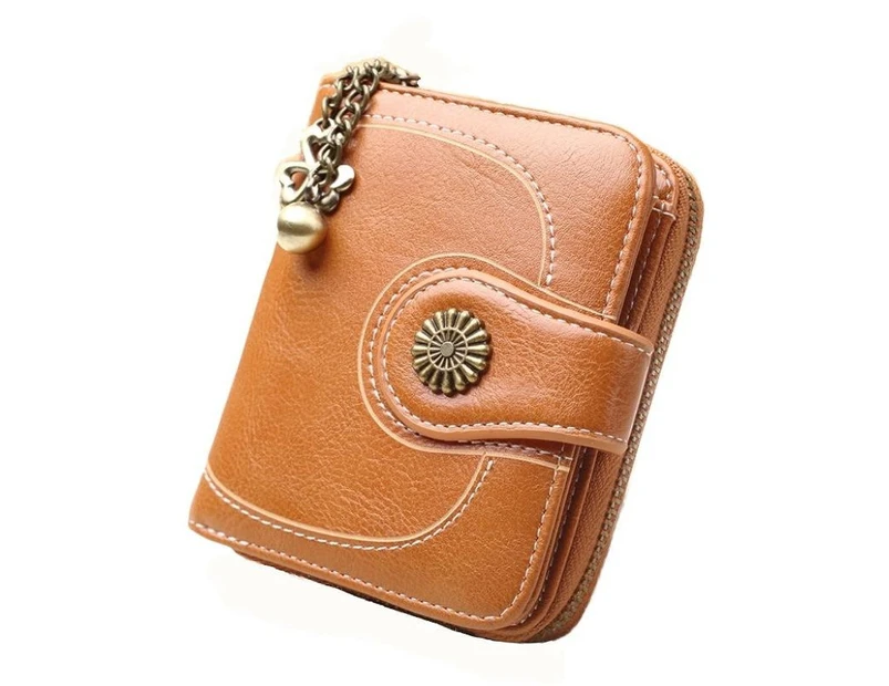 Acelure Vintage Mini Leather Wallet - Gold