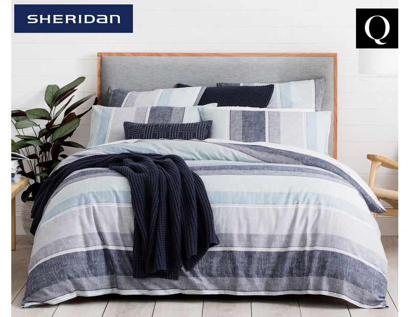 Sheridan Zandar Queen Bed Quilt Cover Set - Midnight
