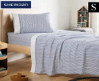 Sheridan Strypie Kids' Single Bed Sheet Set - Cobalt