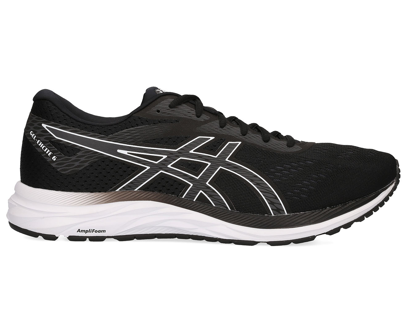 ASICS Men s GEL Excite 6 Running Shoes Black White Catch .nz