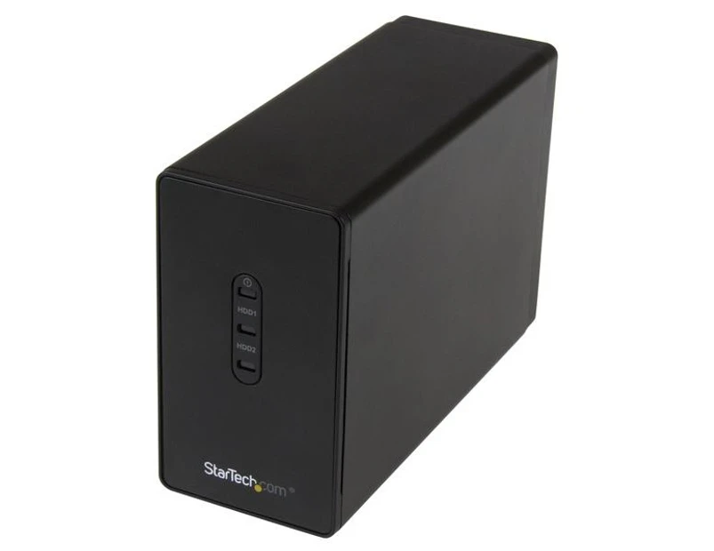 StarTech 2.5" SSD/HDD two-bay enclosure for 5 - 15mm drives with RAID