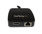StarTech Portable Laptop Travel Adapter - USB 3.0 to HDMI GbE Adapter