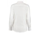 Kustom Kit Ladies Workwear Oxford Long Sleeve Shirt (White) - BC605