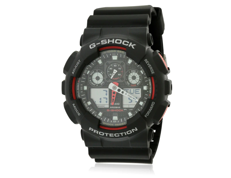 Casio G-Shock Velocity Indicator Alarm Sport's Men's Watch GA-100-1A4