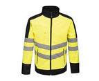 Regatta Unisex Hi Vis Pro Reflective Softshell Work Jacket (Yellow/Navy) - RG3978