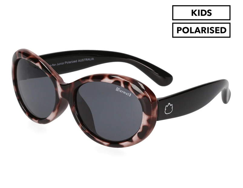 Ugly Fish Kids' PKM 577 Polarised Sunglasses - Cheetah Print/Brown/Smoke