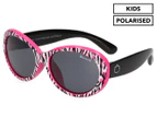 Ugly Fish Kids' PKM 577 Polarised Sunglasses - Tiger Print/Pink/Smoke