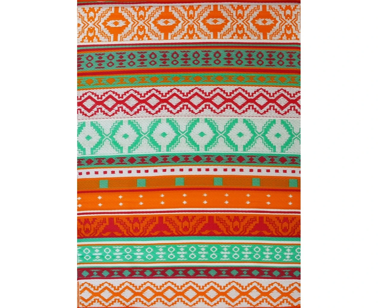 Reversible Indoor/Outdoor Mats - Chatai-2640-Orange Multi