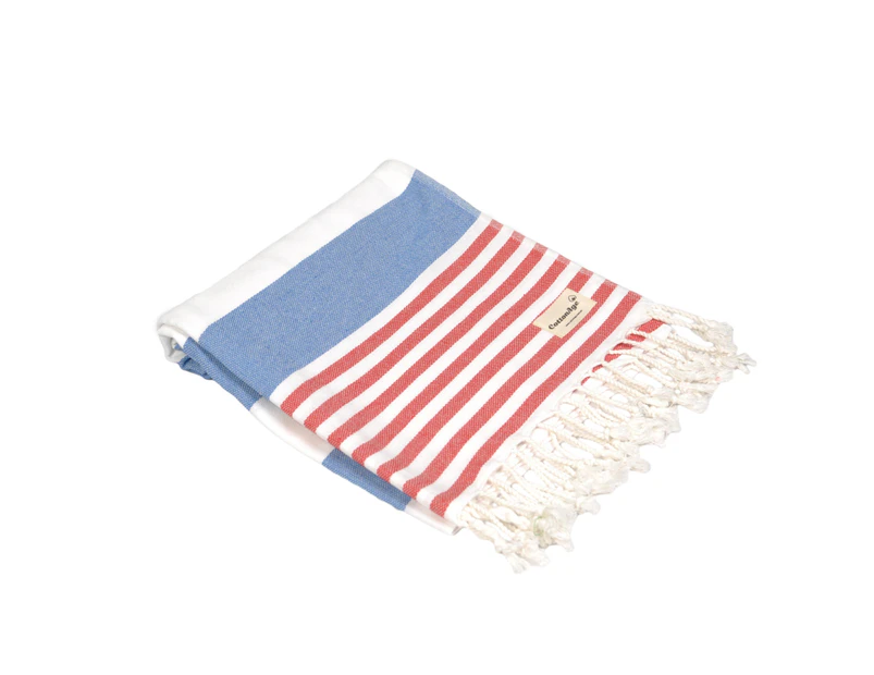 CottonAge Avalon Seris Turkish Towel - Peshtemal #Ocean Blue
