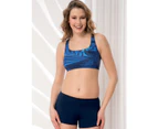 Aqua Perla - Womens -Sporty- Blue - Bikini Two Pieces with Short