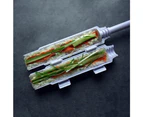DIY Make Sushi Bazooka Mold Maker Rice Roller Making Tool Sushi Tube Plunger and Endcap Rolling Kit  - White