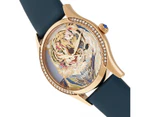 Bertha Annabelle Leather-Band Watch - Navy
