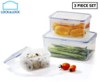 Lock & Lock 3-Piece Nesting Container Set - Clear/Blue