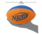7 Inch Med Ultra Track Football Orange/Blue Genuine Nerf Dog Toy Puppy Tough