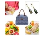 LOKASS Women’s Water-resistant Soft Lunch Bag-Blue elephant 3
