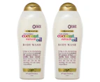 2 x OGX Coconut Miracle Oil Body Wash 577mL