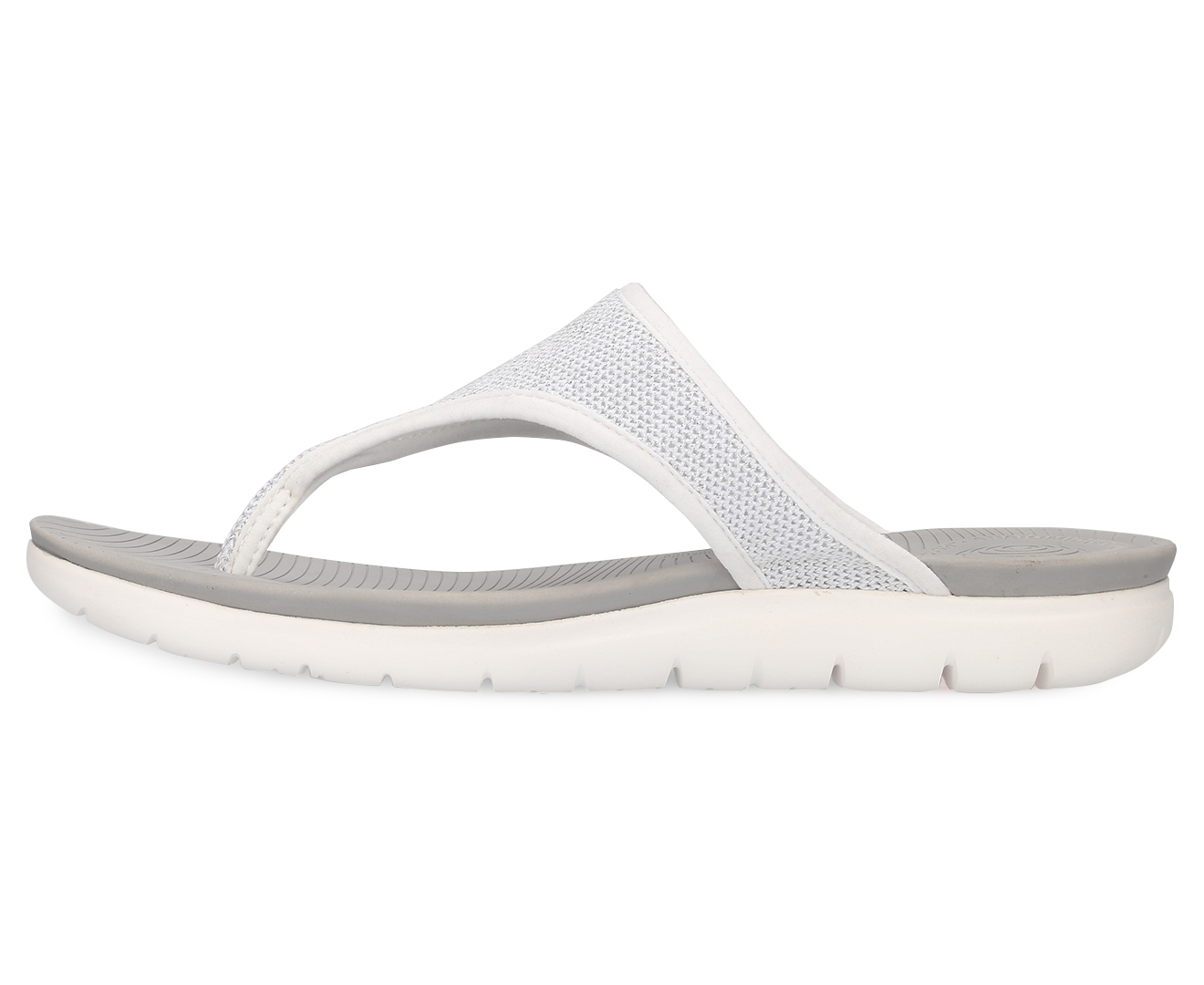 FitFlop Women's Uberknit Toe-Thong Sandals - White/Silver | Catch.com.au