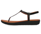 FitFlop Women's Tia Toe-Thong Sandal - Leather Black