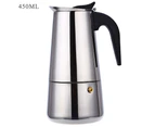 450ML 9-Cup Stainless Steel Mocha Espresso Latte Percolator Stove Coffee Maker Pot