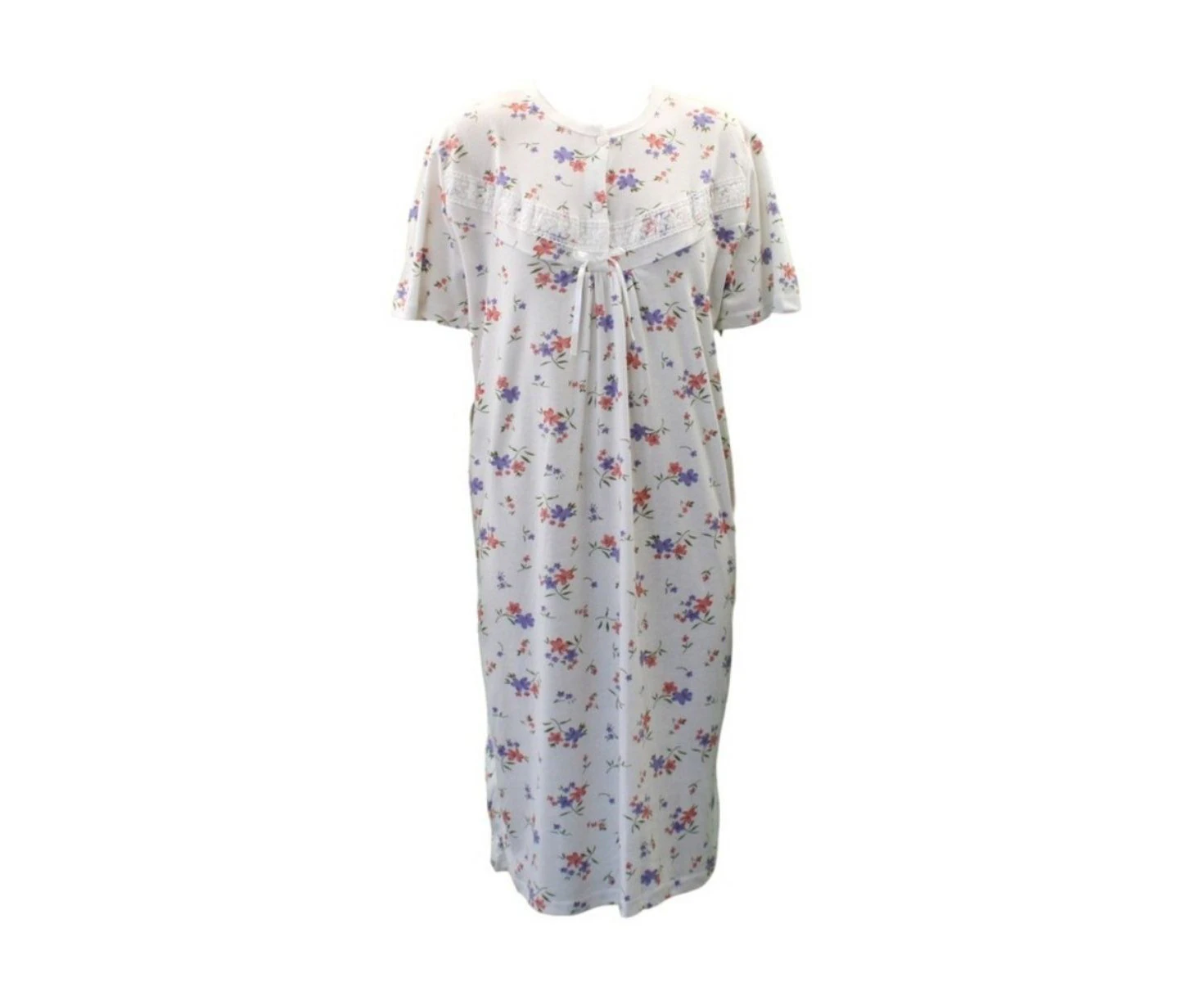 Women's Ladies 100% Cotton Nightie Night Gown Pajamas Pyjamas PJ Sleepwear