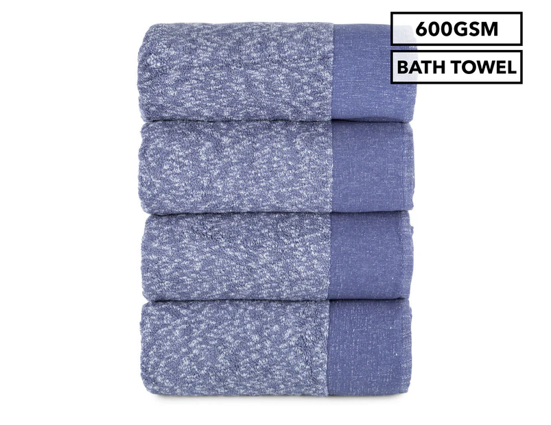 Luxury Living Parker Bath Towel 4-Pack - Blue