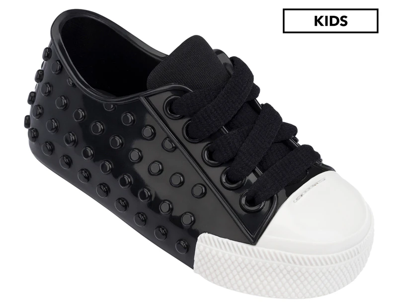 Mini Melissa Kids' Polibolha III Shoe - Black/White Gloss