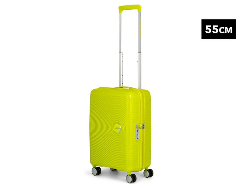 American Tourister Curio 55cm Small Hardcase Luggage/Suitcase - Chartreuse
