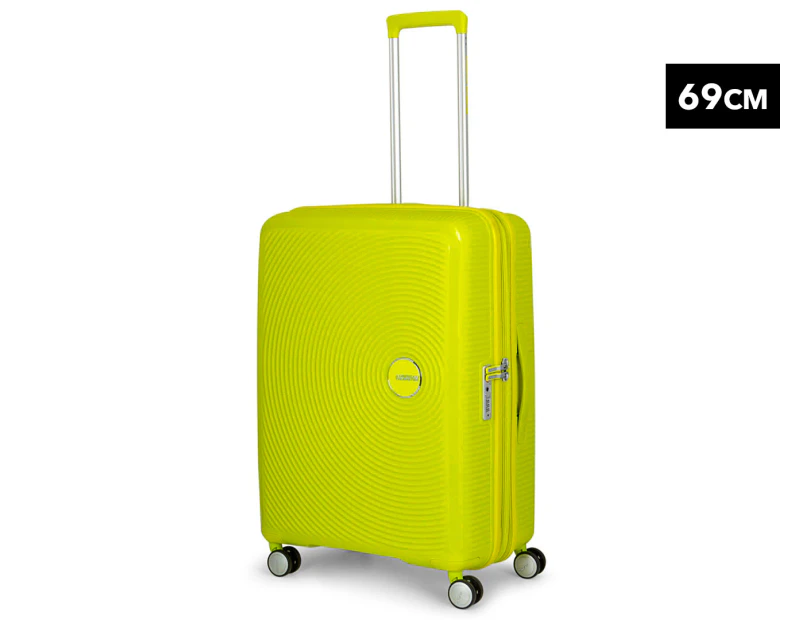 American Tourister Curio 69cm Medium Expandable Hardcase Luggage/Suitcase - Chartreuse
