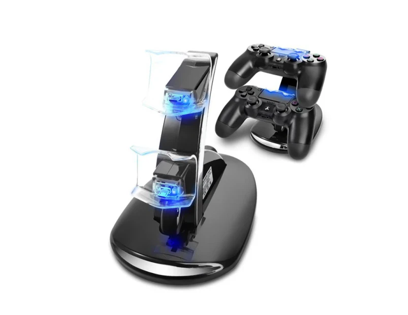 PlayStation 4 PS4 Dual USB Controller Charger Dock Station Fast Charging Stand with LED