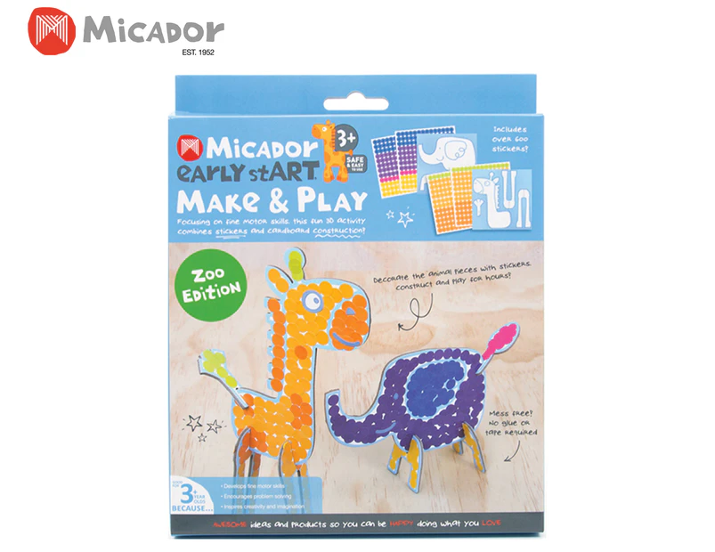Micador Early Start Make & Play Zoo Craft Kit