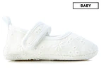 Walnut Baby Mini MJ Shoe - White Broderie