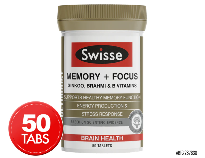 Swisse Ultiboost Memory + Focus 50 Tabs