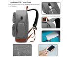 POSO Unisex Nylon Waterproof 15.6 Inches Laptop Backpack-Black