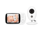 Xf808 Wireless Digital Video Baby Monitor Night Vision Temperature Sensor-White