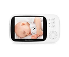 Xf808 Wireless Digital Video Baby Monitor Night Vision Temperature Sensor-White