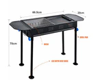 Premium Quality 2 in 1 Charcoal BBQ Grill + Free Grill Plate Pan + Free 166Pcs BBQ Tool Pack Foldable Portable