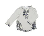 Oyster long-sleeve bamboo tee Girl's by Cheeky Britches.