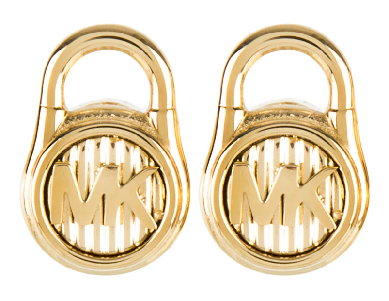 Michael Kors Hamilton Logo Earrings - Gold