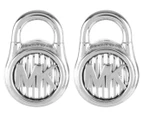 Michael Kors Hamilton Logo Earrings - Silver