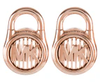 Michael Kors Hamilton Logo Earrings - Rose Gold