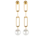 Michael Kors Pearl Links Earrings - Gold